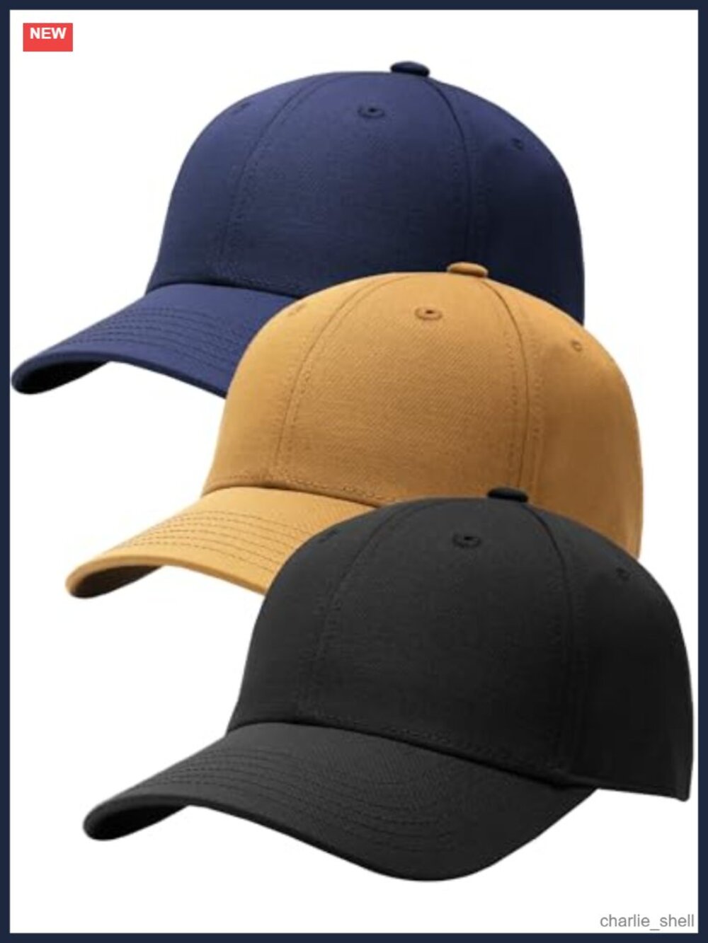 Mens Structured Baseball Cap Adjustable Washed Cotton Golf Dad Hat